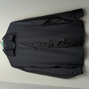 Shein black satin blouse